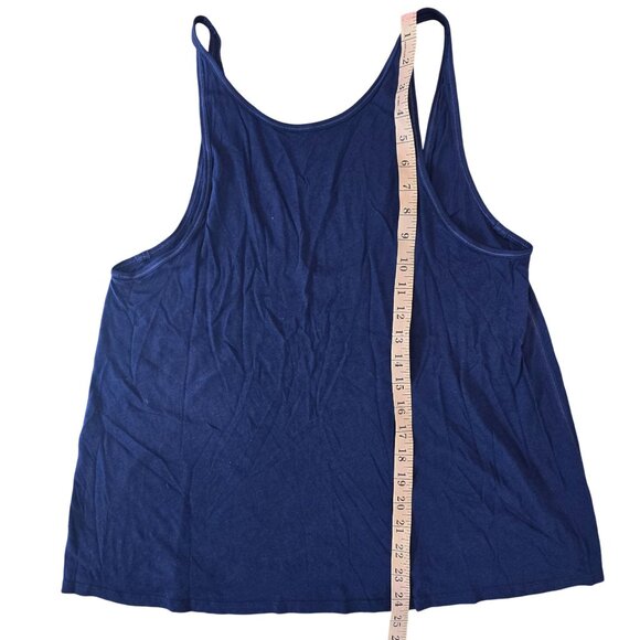 Lululemon Blue Relaxed Fit Tank Top Womens Size XL Cotton Blend - Picture 3 of 6